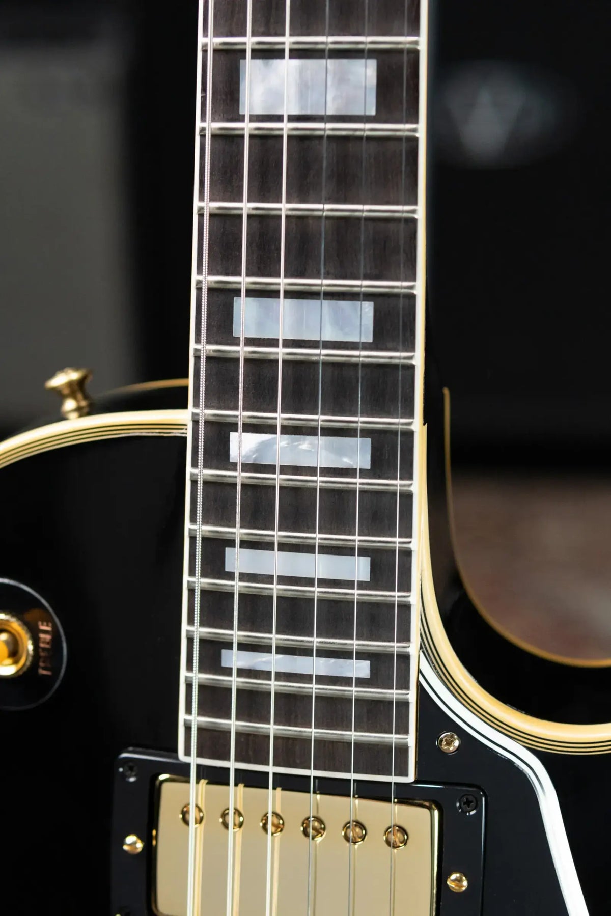 Gibson Custom Shop Made 2 Measure 1957 Les Paul Custom VOS Electric Guitar - Ebony with Hardshell Case