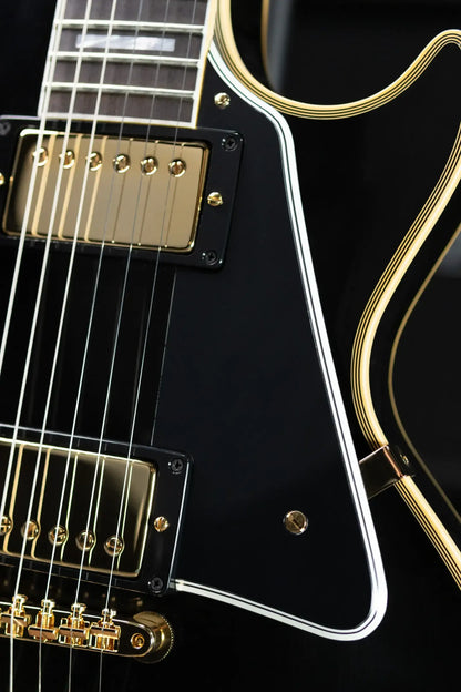 Gibson Custom Shop Made 2 Measure 1957 Les Paul Custom VOS Electric Guitar - Ebony with Hardshell Case