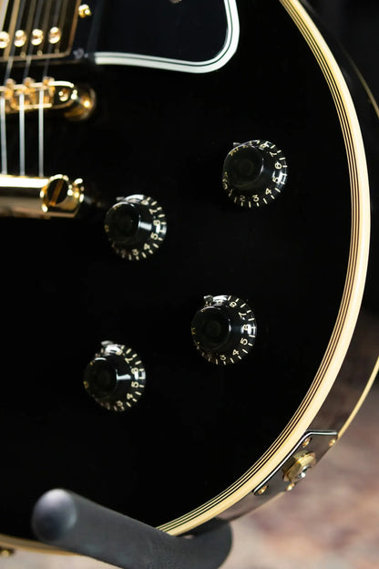 Gibson Custom Shop Made 2 Measure 1957 Les Paul Custom VOS Electric Guitar - Ebony with Hardshell Case