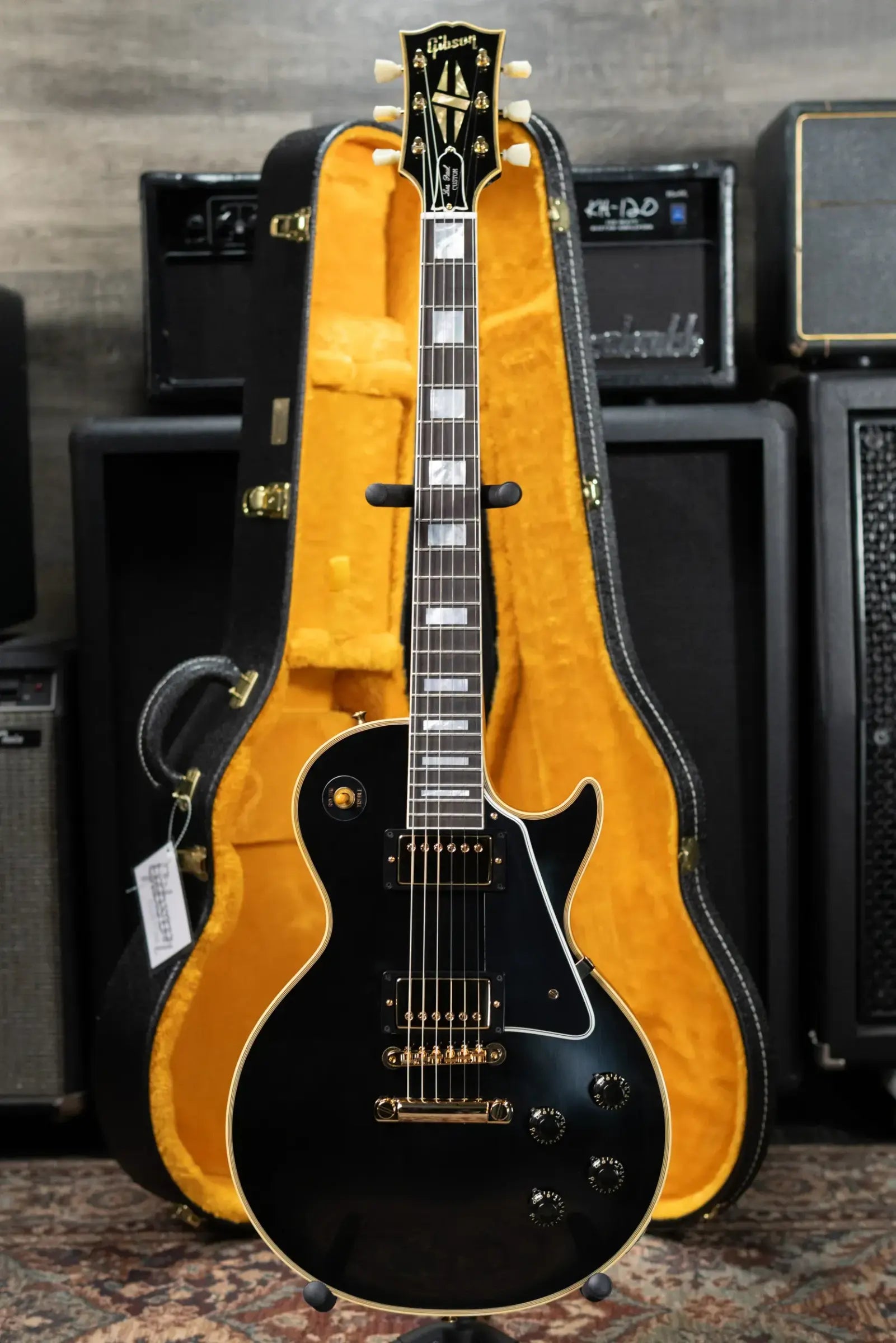 Gibson Custom Shop Made 2 Measure 1957 Les Paul Custom VOS Electric Guitar - Ebony with Hardshell Case