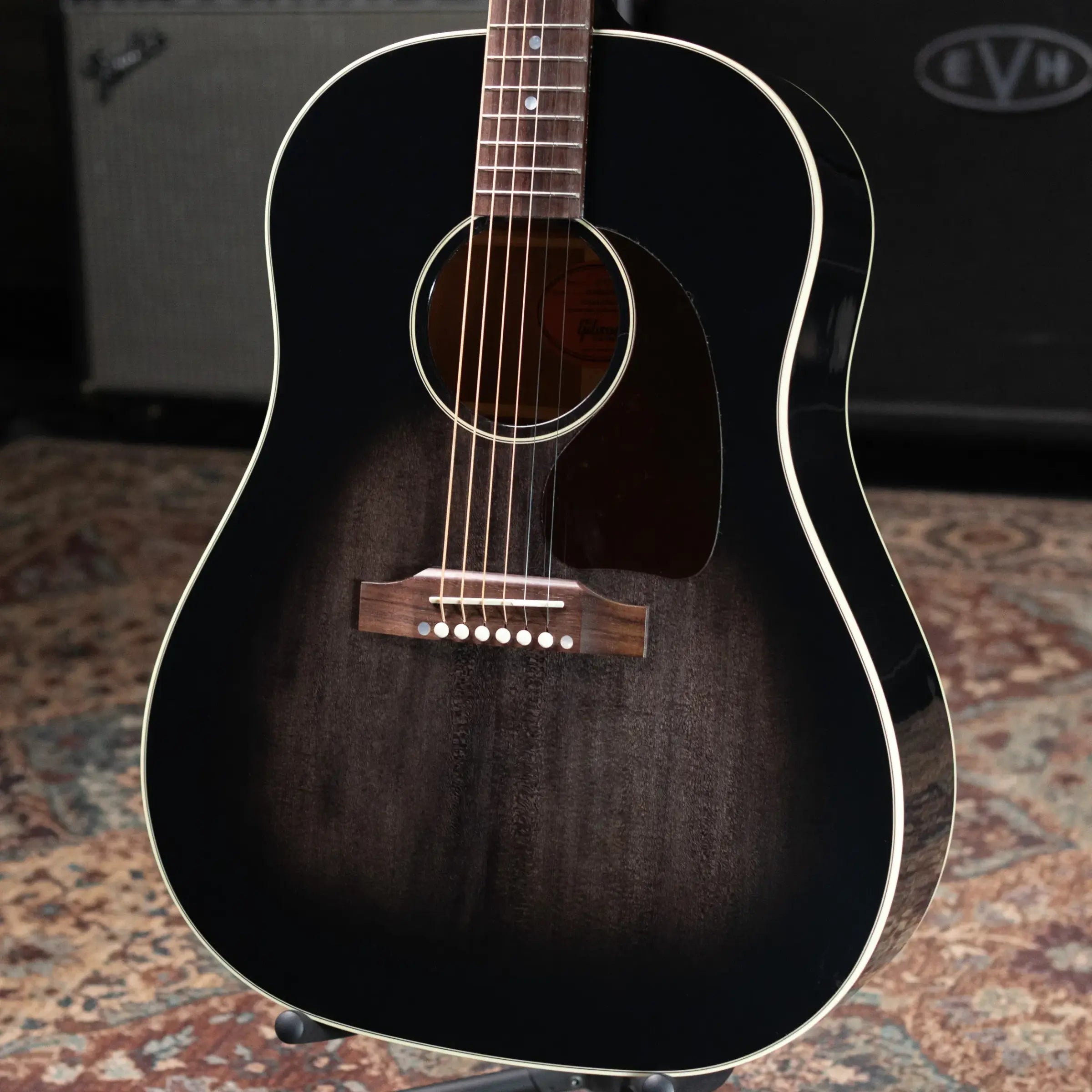 Gibson Custom Shop Made-2-Measure J-45 Standard Acoustic Guitar - Cobra Burst with Hardshell Case