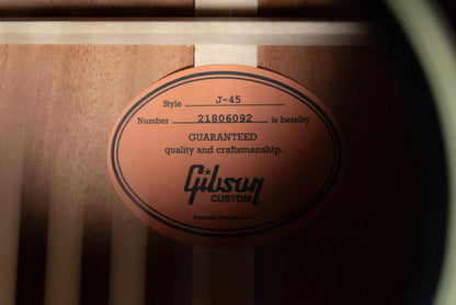Gibson Custom Shop Made-2-Measure J-45 Standard Acoustic Guitar - Cobra Burst with Hardshell Case