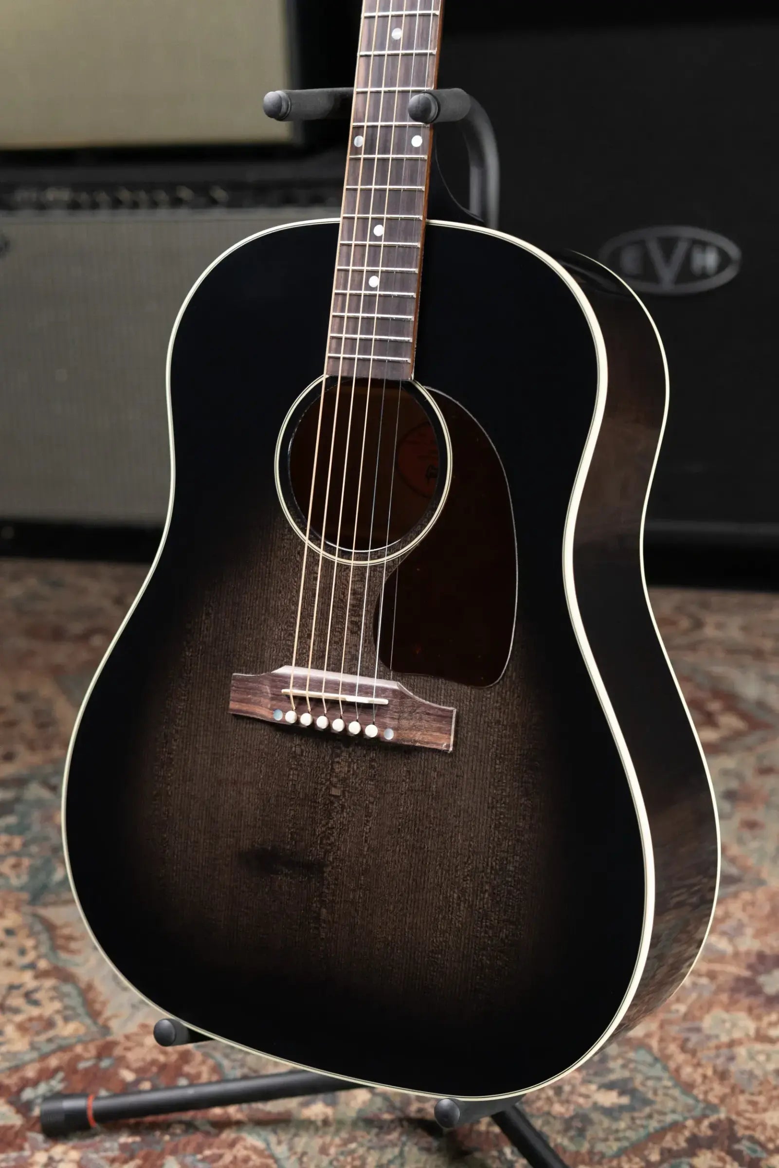 Gibson Custom Shop Made-2-Measure J-45 Standard Acoustic Guitar - Cobra Burst with Hardshell Case