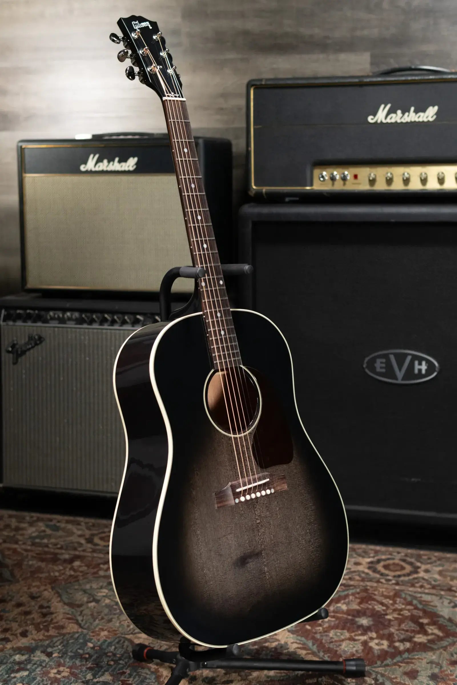 Gibson Custom Shop Made-2-Measure J-45 Standard Acoustic Guitar - Cobra Burst with Hardshell Case