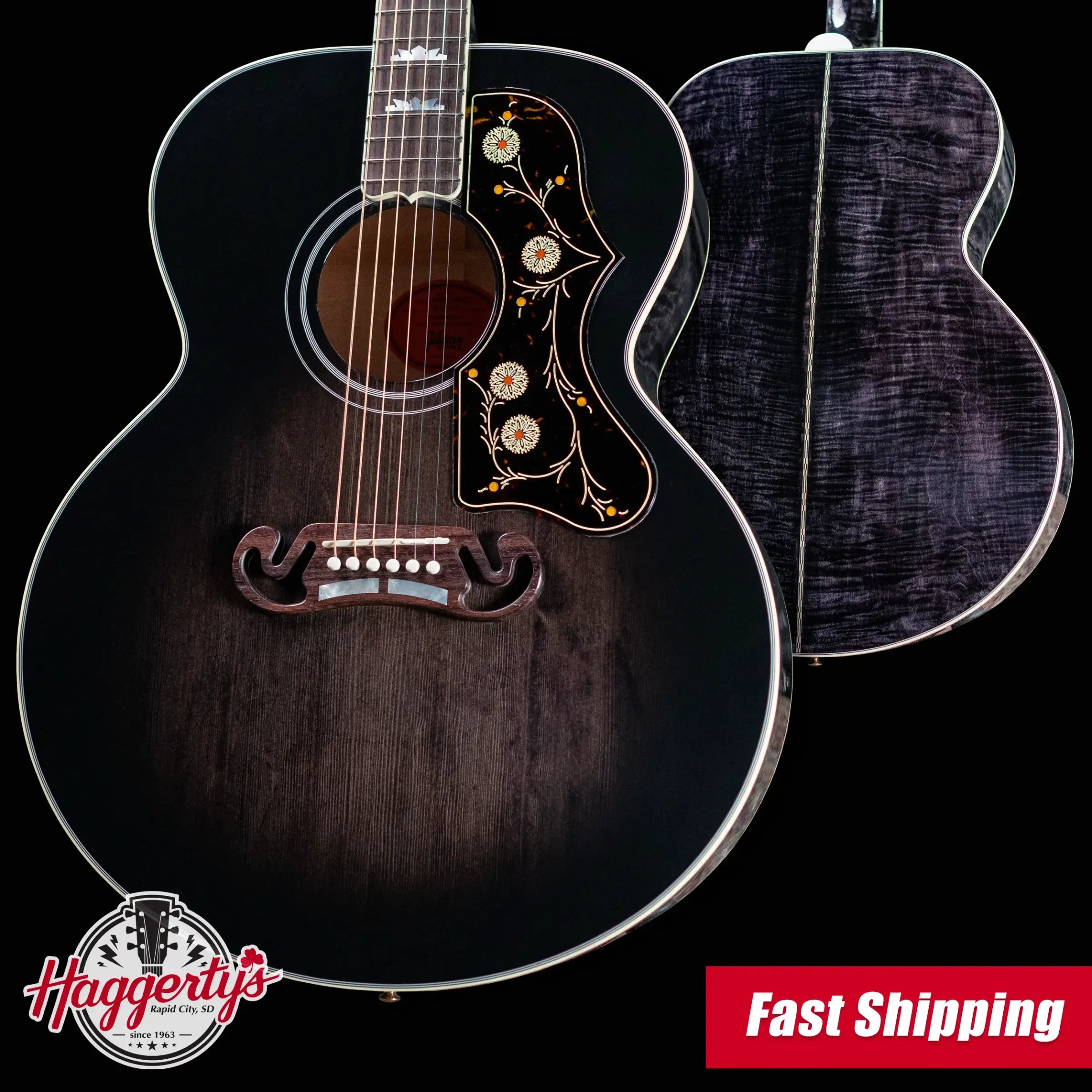 Gibson Custom Shop Made 2 Measure SJ-200 Standard Acoustic Guitar - Cobra Burst with Hardshell Case