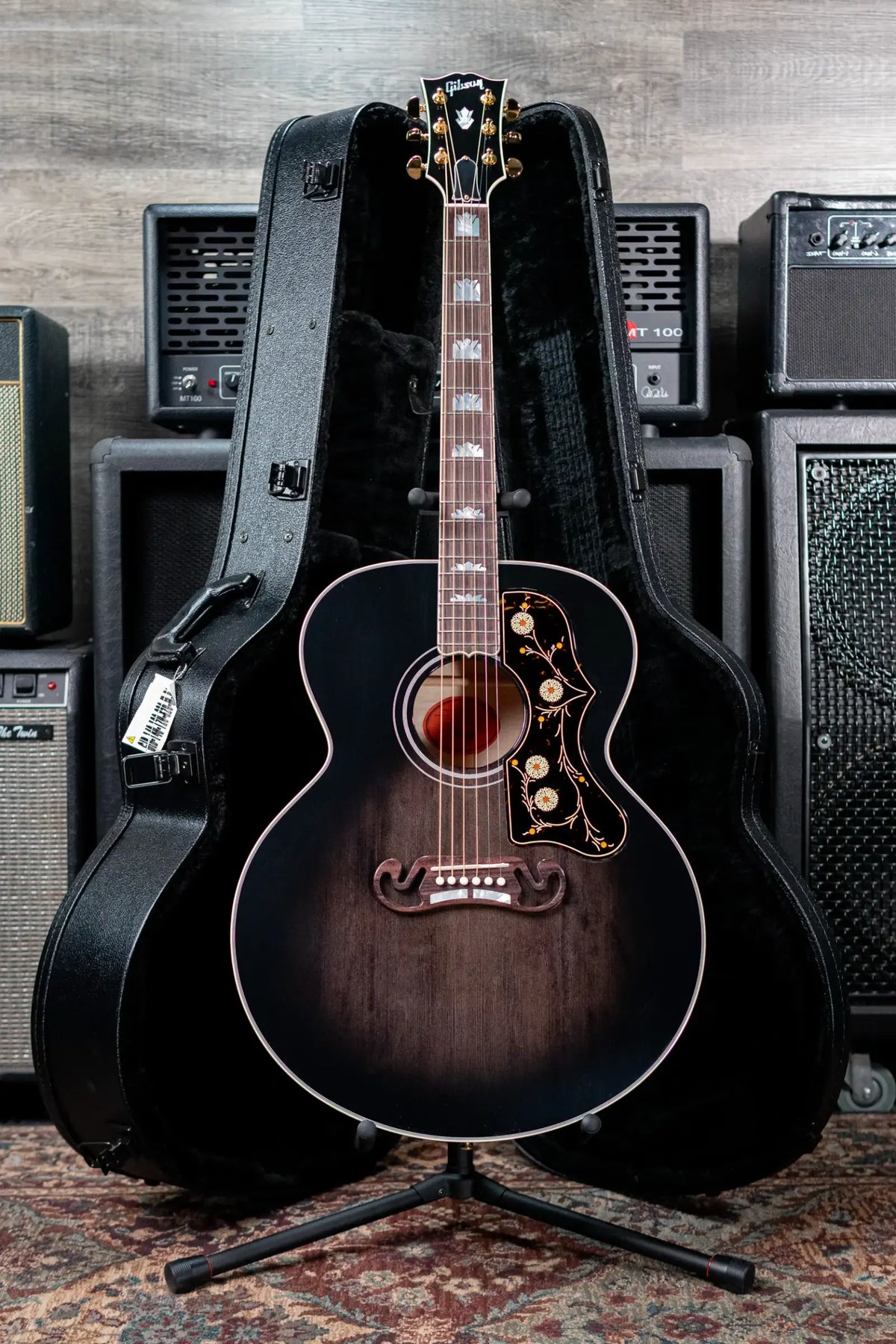 Gibson Custom Shop Made 2 Measure SJ-200 Standard Acoustic Guitar - Cobra Burst with Hardshell Case