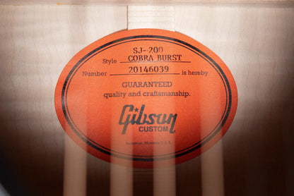 Gibson Custom Shop Made 2 Measure SJ-200 Standard Acoustic Guitar - Cobra Burst with Hardshell Case