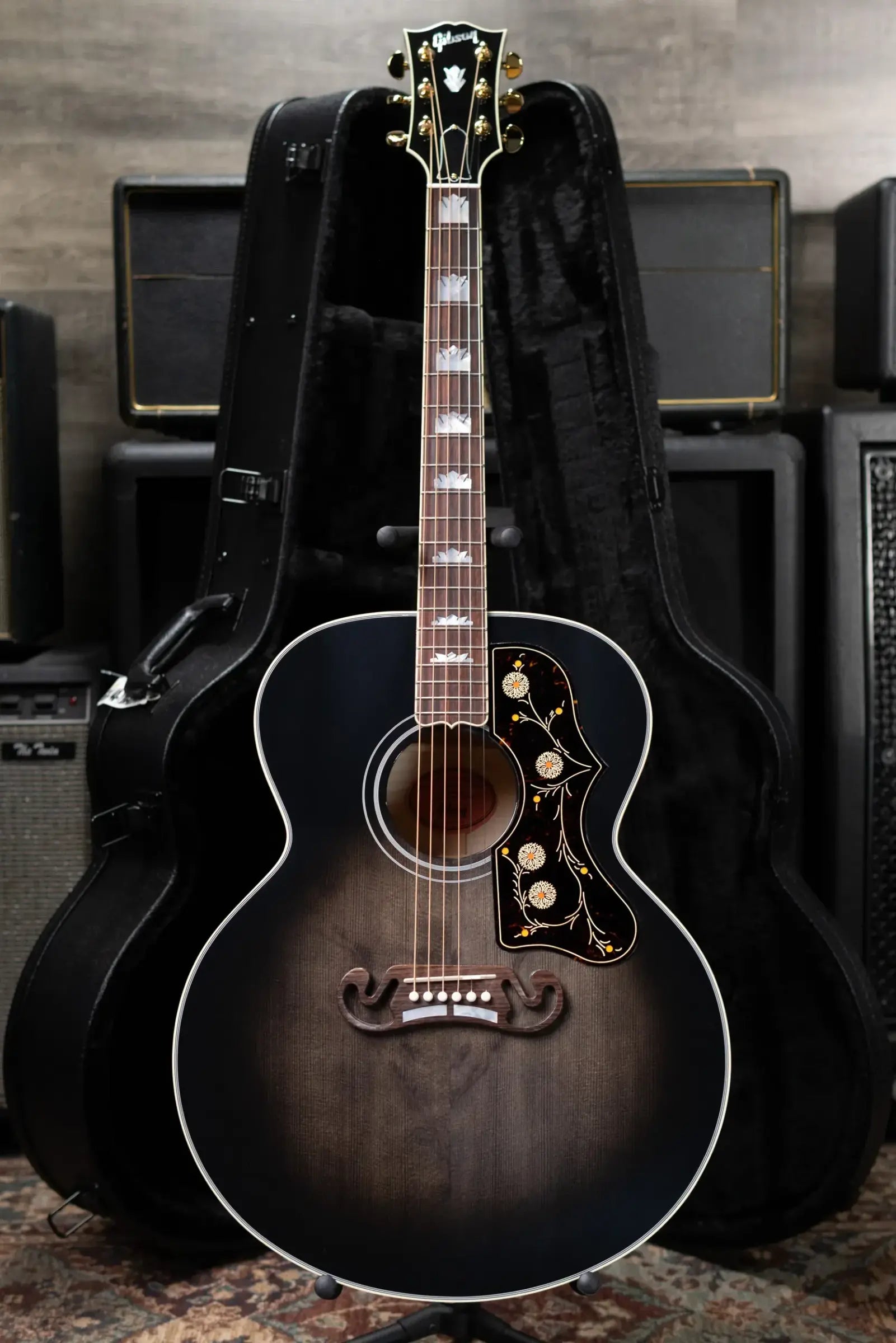 Gibson Custom Shop Made 2 Measure SJ-200 Standard Acoustic Guitar - Cobra Burst with Hardshell Case