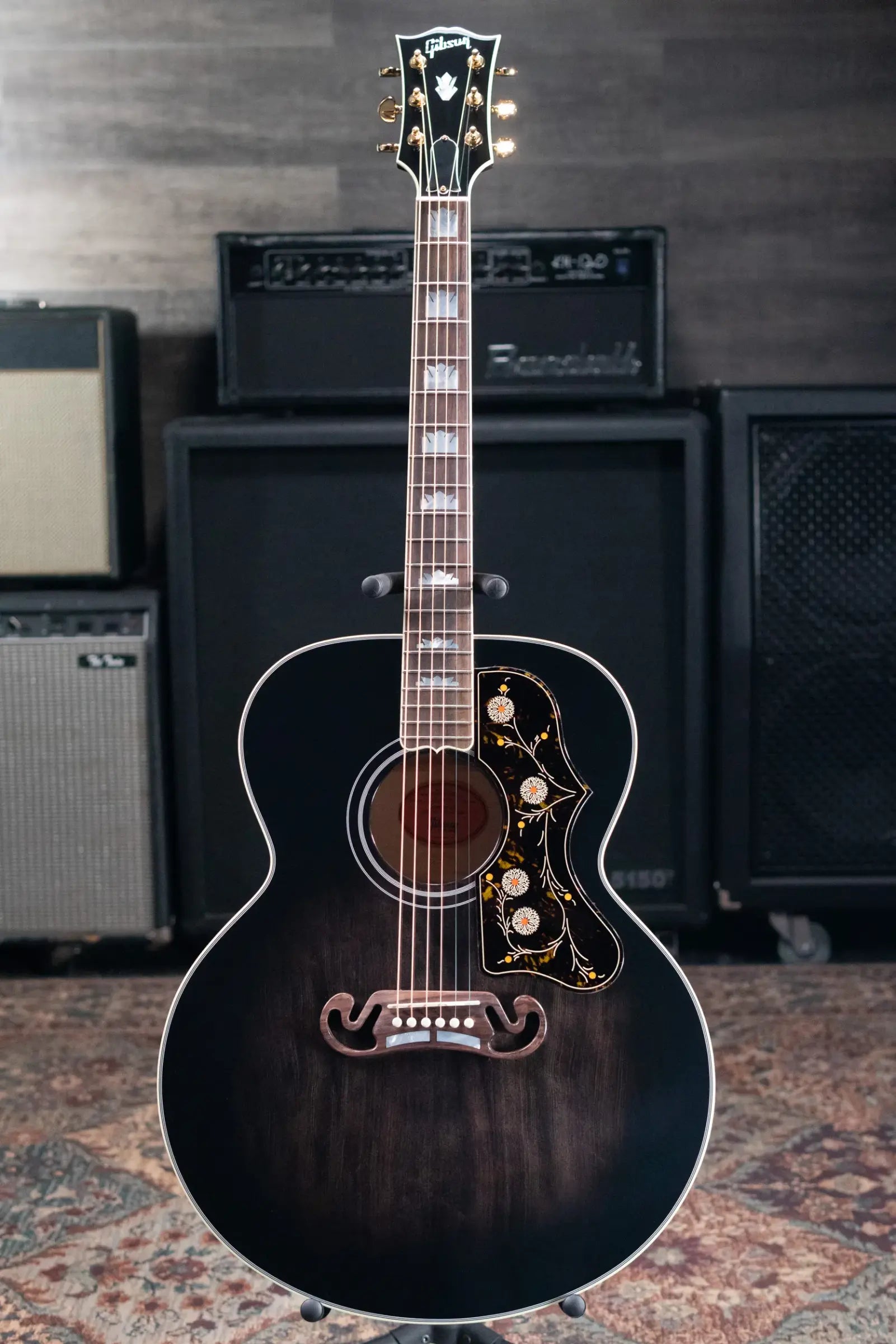 Gibson Custom Shop Made-to-Measure SJ-200 Standard Acoustic Guitar - Cobra Burst with Hardshell Case