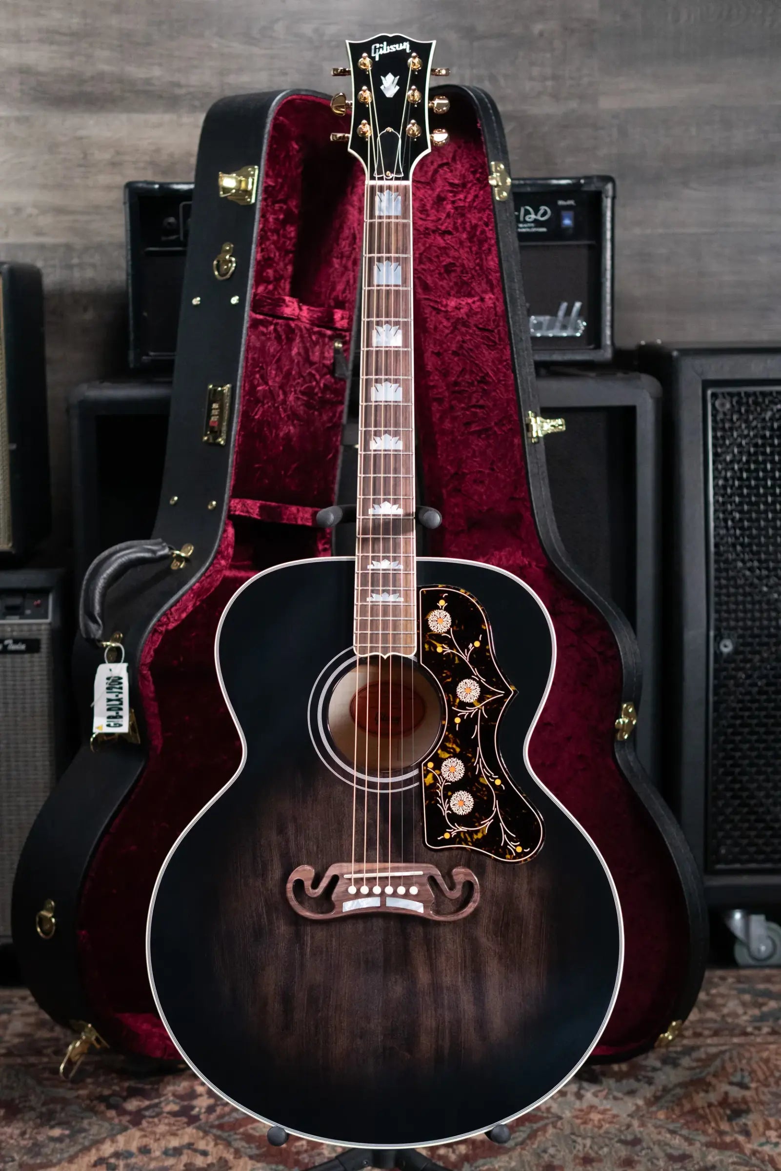 Gibson Custom Shop Made-to-Measure SJ-200 Standard Acoustic Guitar - Cobra Burst with Hardshell Case