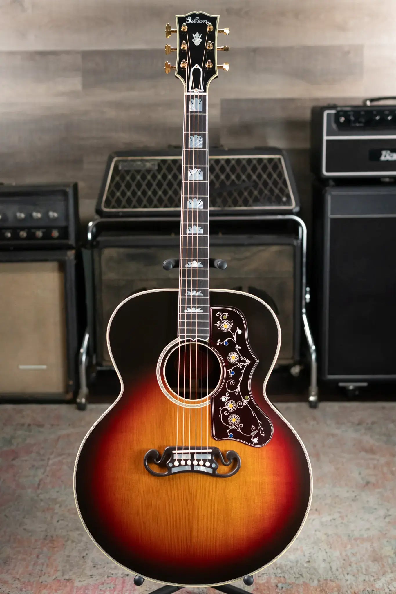 Gibson Custom Shop Pre-War SJ-200 Rosewood Acoustic - Vintage Sunburst with Hardshell Case