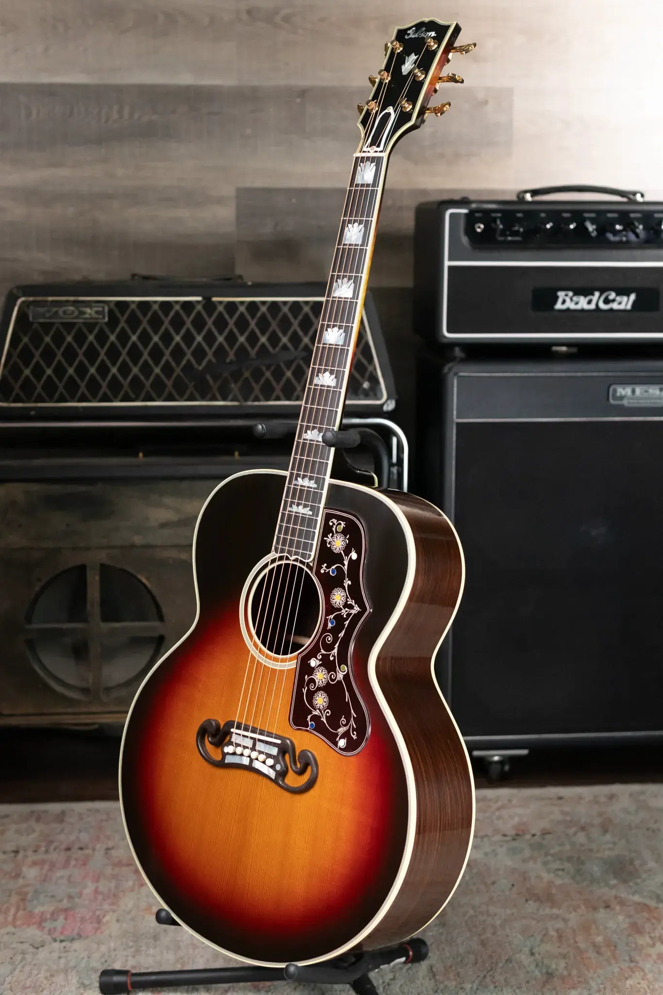 Gibson Custom Shop Pre-War SJ-200 Rosewood Acoustic - Vintage Sunburst with Hardshell Case