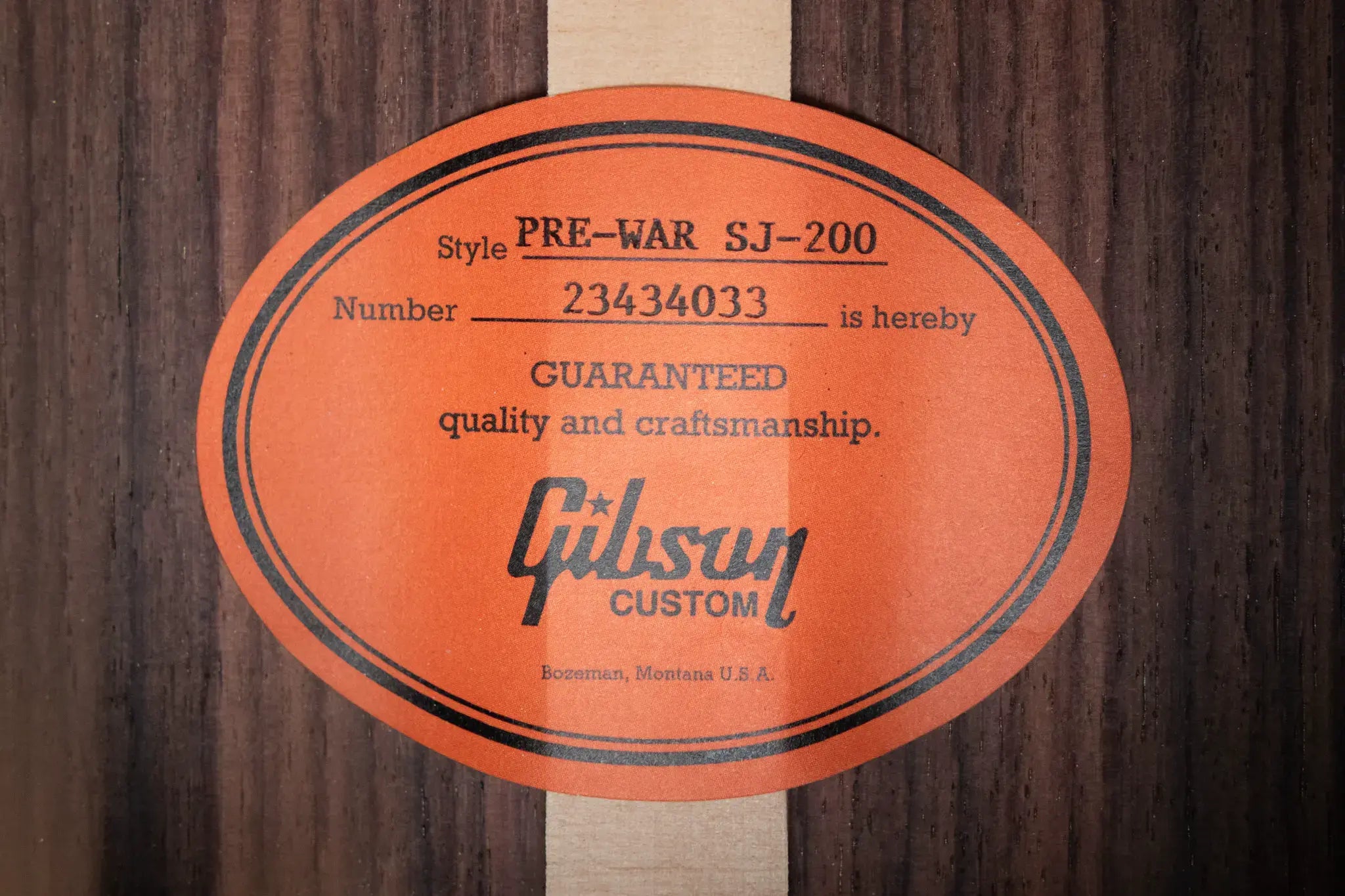 Gibson Custom Shop Pre-War SJ-200 Rosewood Acoustic - Vintage Sunburst with Hardshell Case
