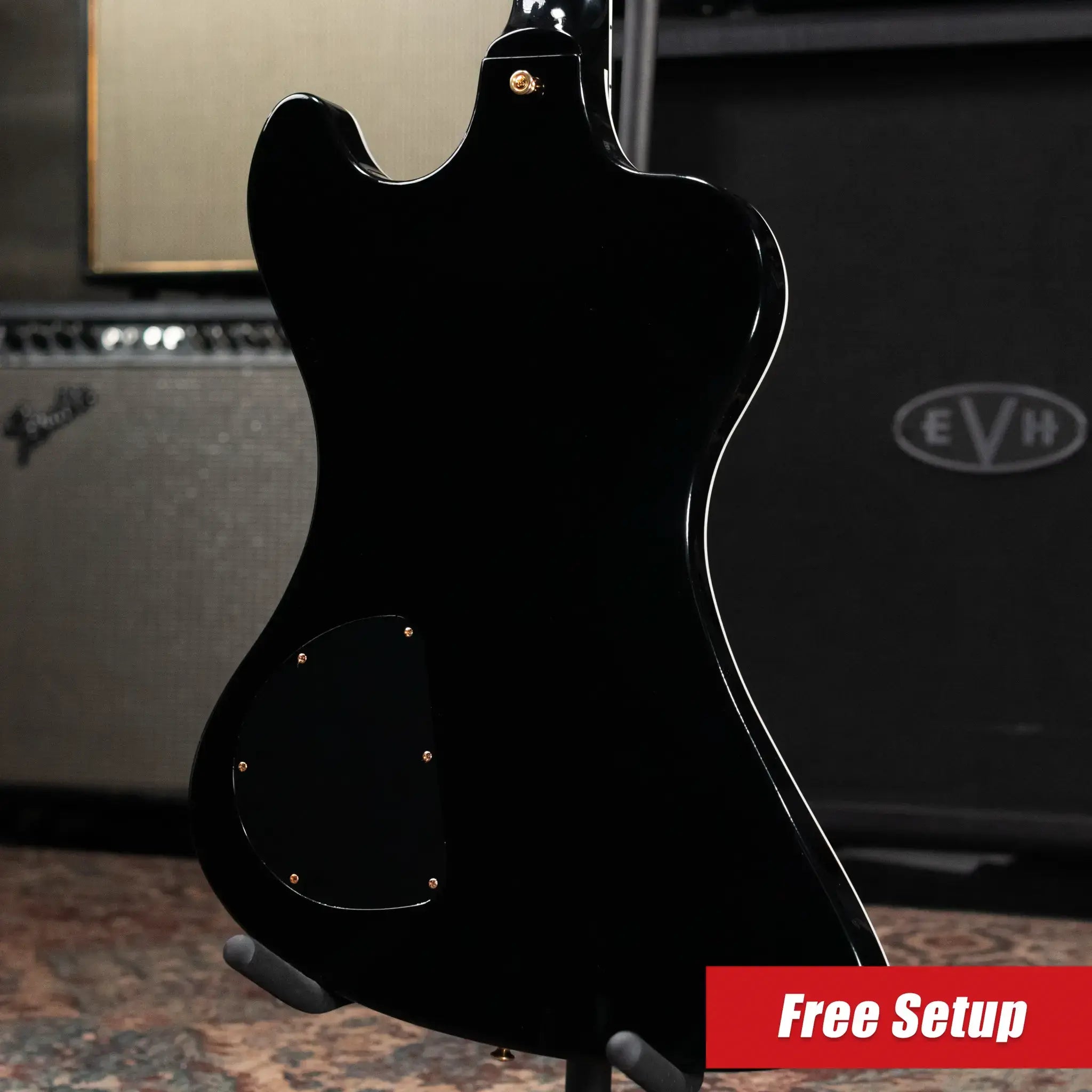 Gibson Custom Shop RD Custom Electric Guitar - Ebony with Hardshell Case