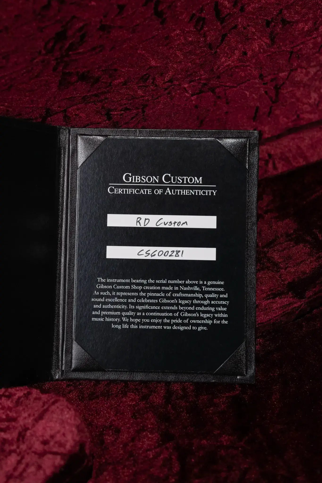 Gibson Custom Shop RD Custom Electric Guitar - Ebony with Hardshell Case