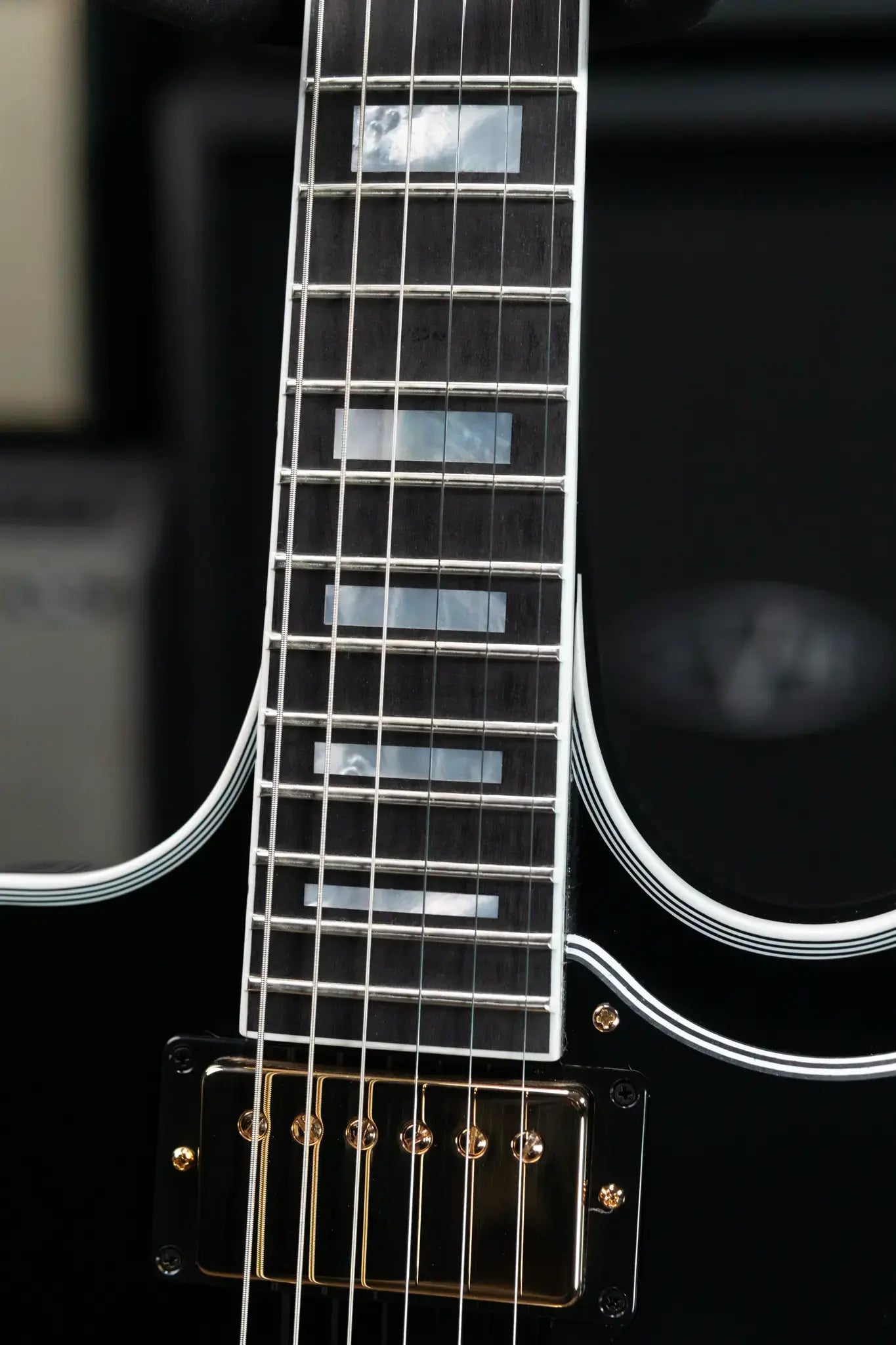 Gibson Custom Shop RD Custom Electric Guitar - Ebony with Hardshell Case