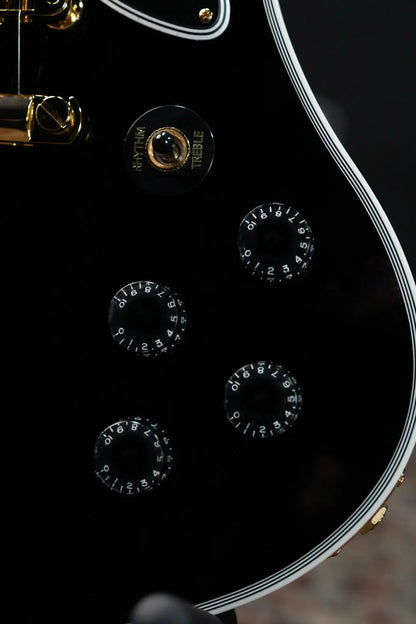 Gibson Custom Shop RD Custom Electric Guitar - Ebony with Hardshell Case