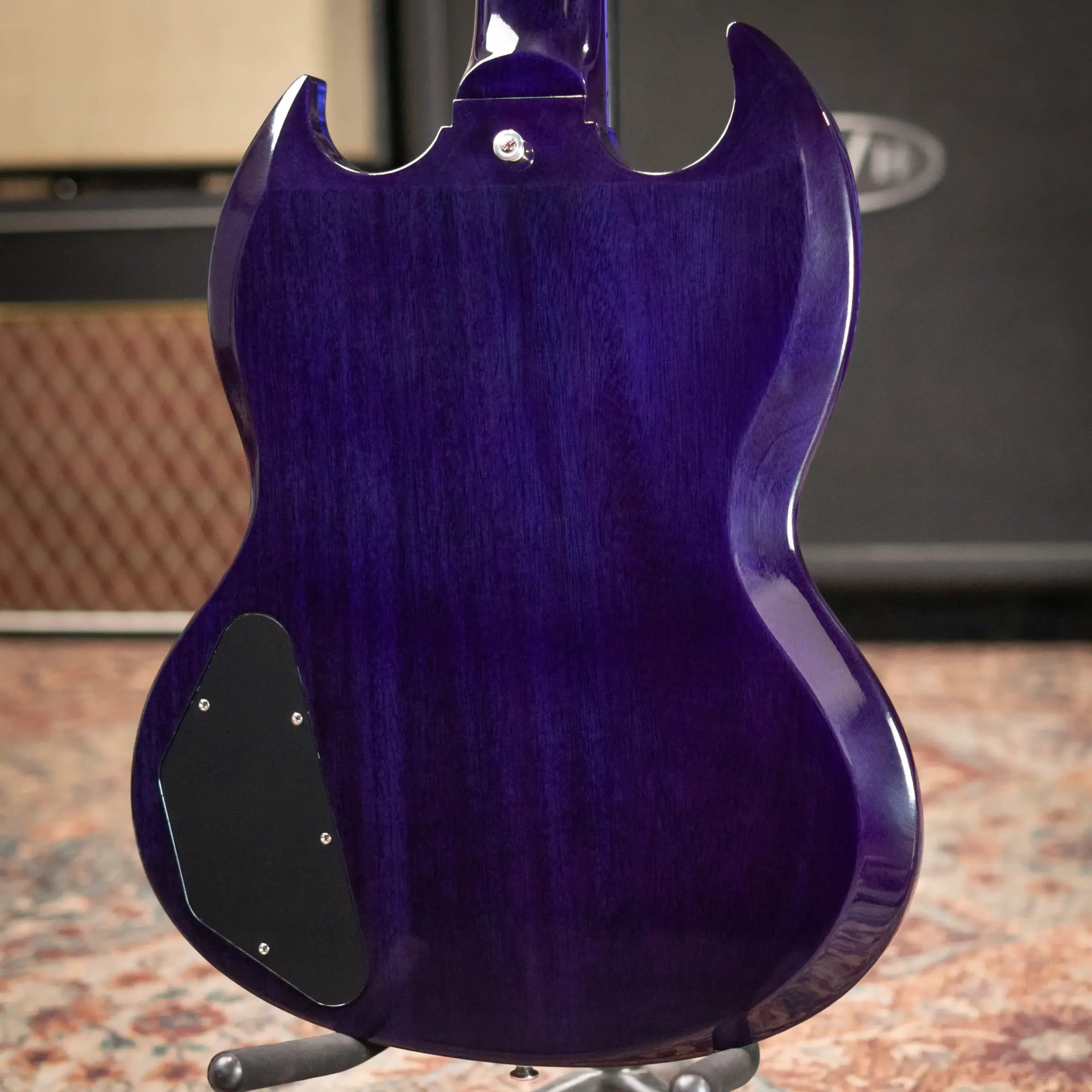 Gibson Custom Shop SG Custom Figured Top Electric Guitar - Blue Widow with Hardshell Case