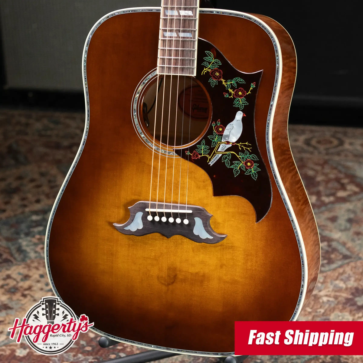 Gibson Dove Anniversary Limited Edition Acoustic/Electric Guitar - Cremona Burst with Hardshell Case