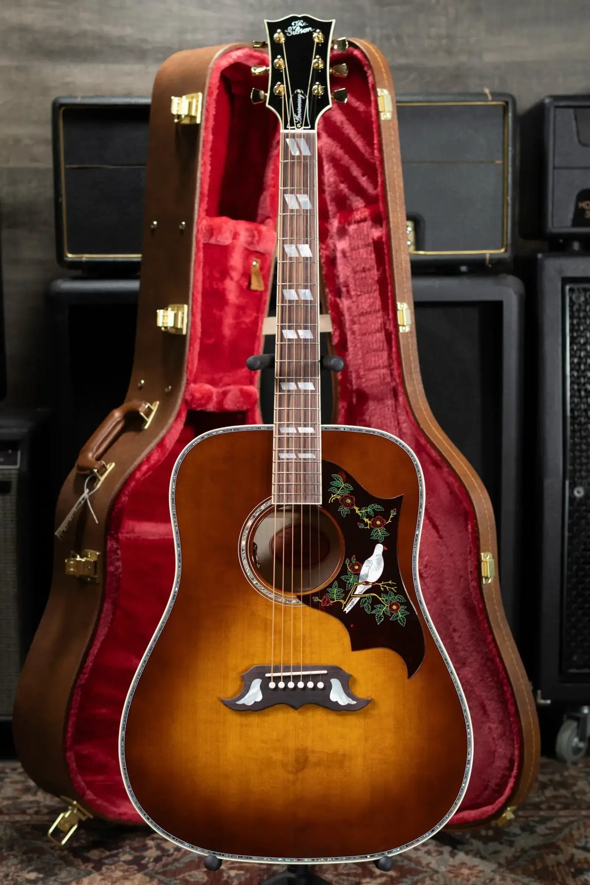 Gibson Dove Anniversary Limited Edition Acoustic/Electric Guitar - Cremona Burst with Hardshell Case