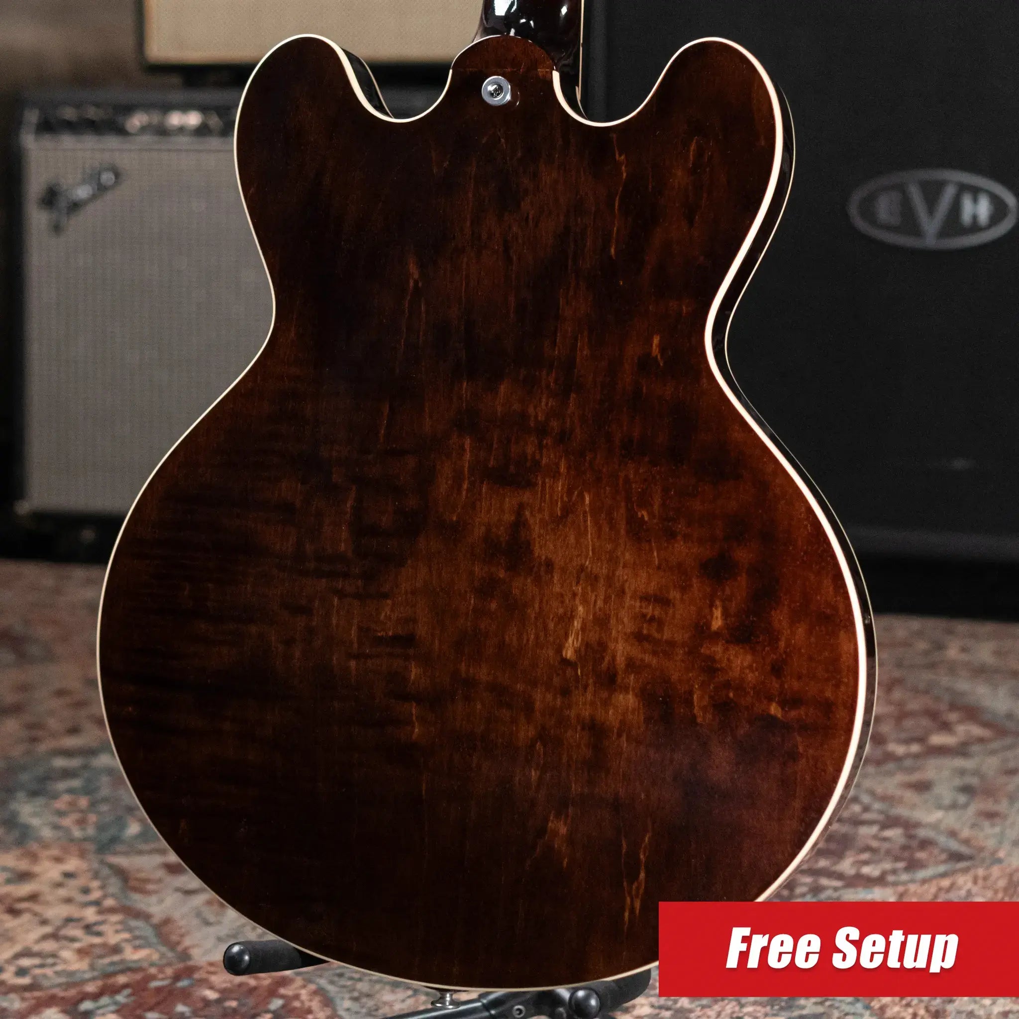 Gibson ES-330 Hollowbody Electric Guitar - Tobacco Burst with Hardshell Case