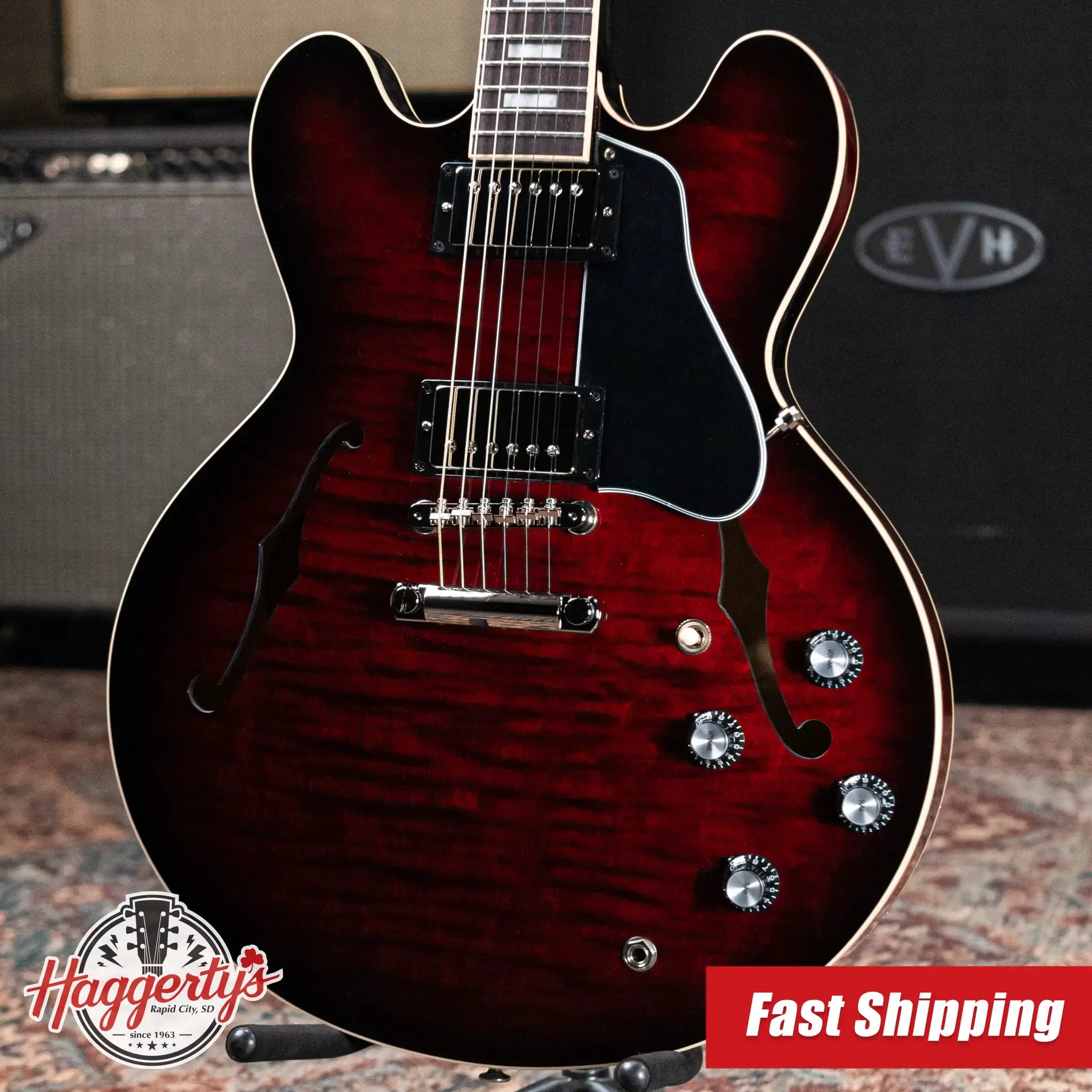Gibson ES-335 Figured Semi-Hollow Electric Guitar - Blood Moon Burst with Hardshell Case
