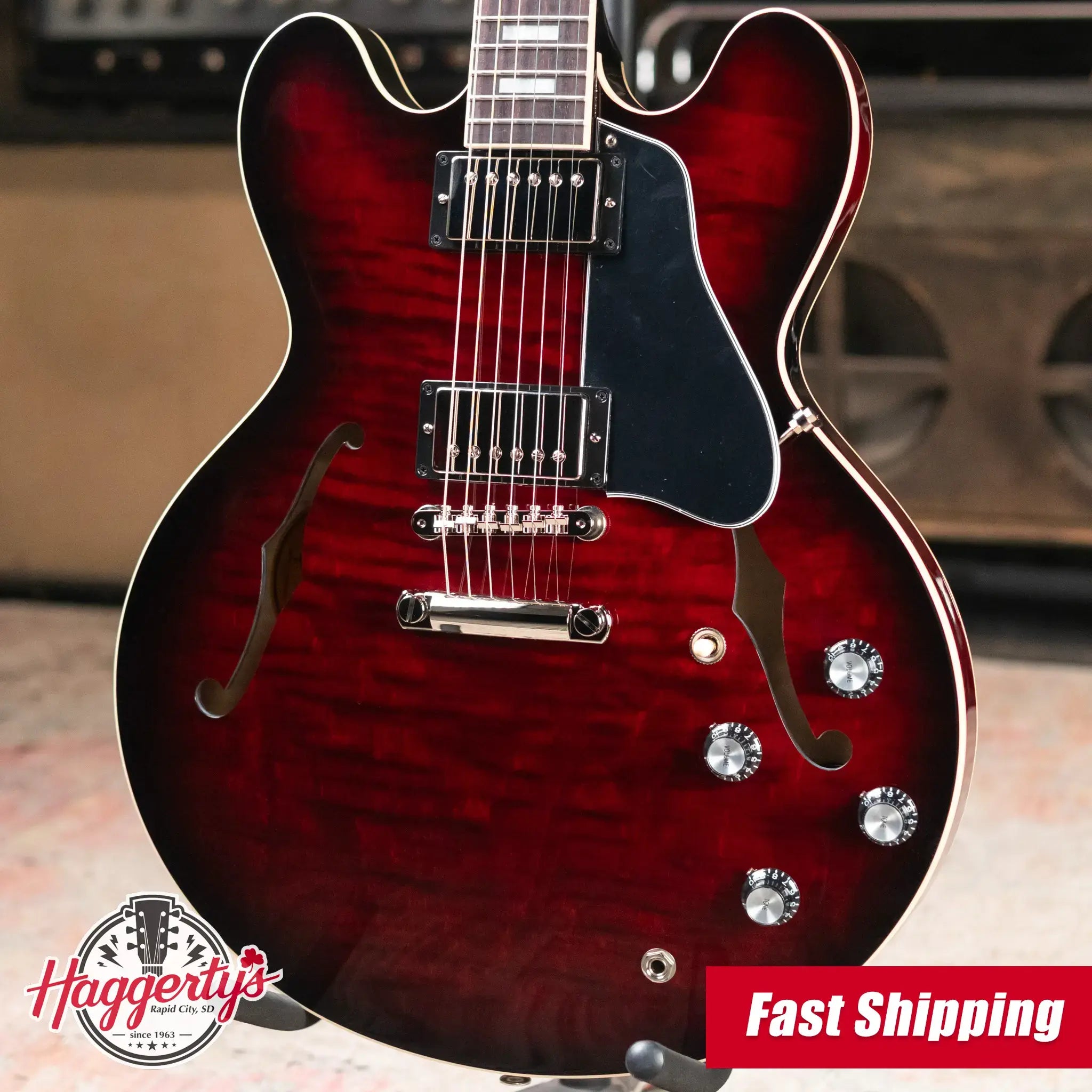 Gibson ES-335 Figured Semi-Hollow Electric Guitar - Blood Moon Burst with Hardshell Case
