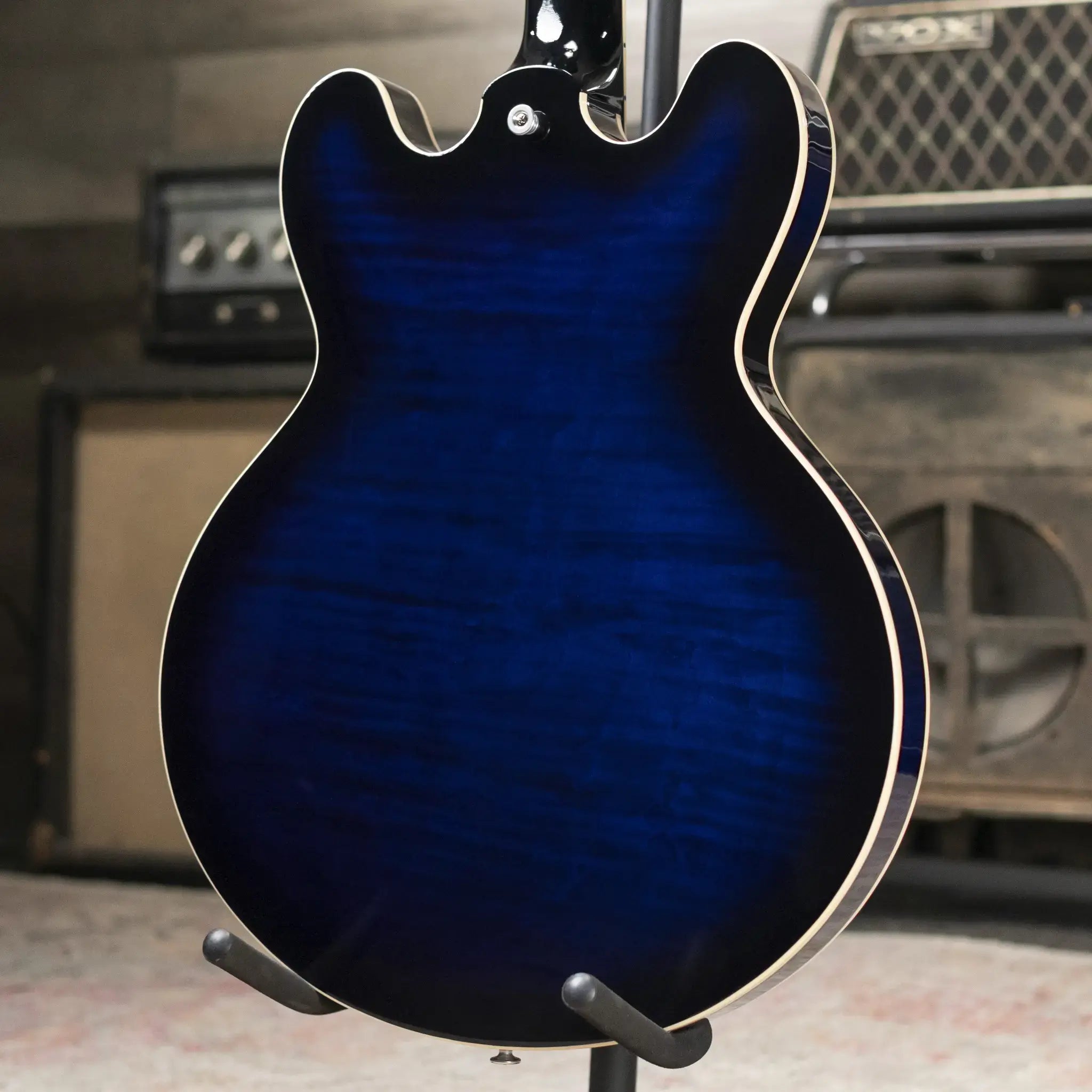 Gibson ES-335 Figured Semi-Hollow Electric Guitar - Deep Ocean Burst with Hardshell Case