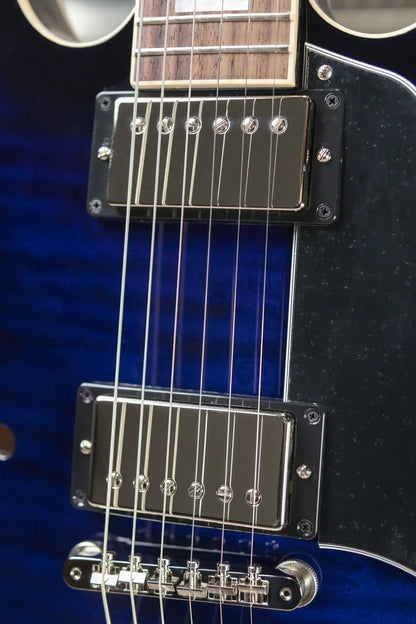 Gibson ES-335 Figured Semi-Hollow Electric Guitar - Deep Ocean Burst with Hardshell Case