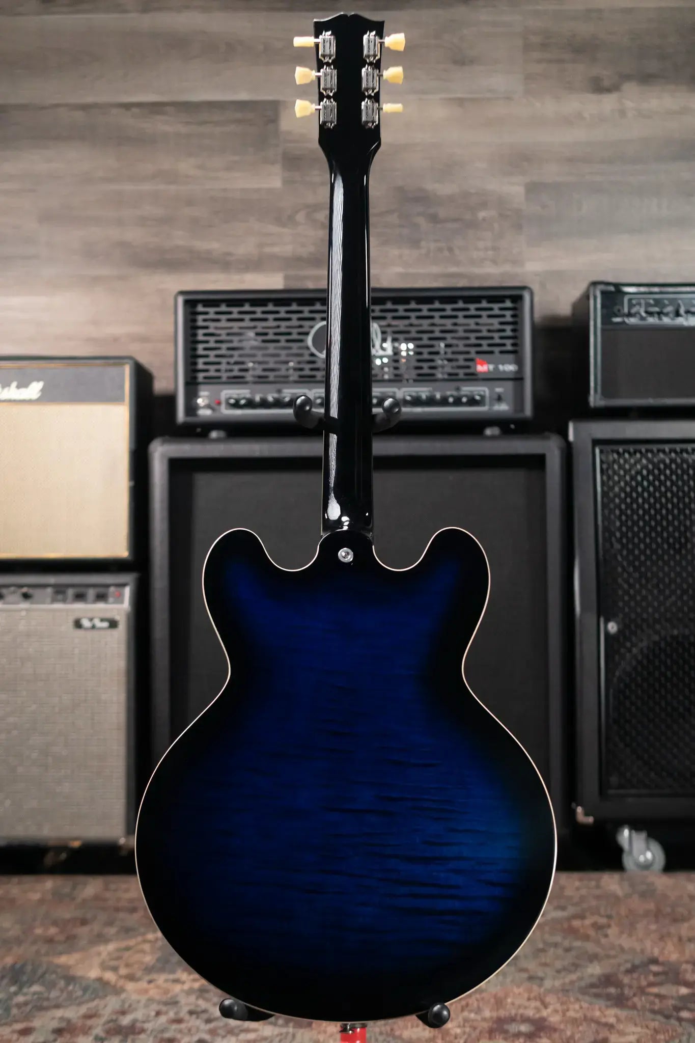 Gibson ES-335 Figured Semi-Hollow Electric Guitar - Deep Ocean Burst with Hardshell Case