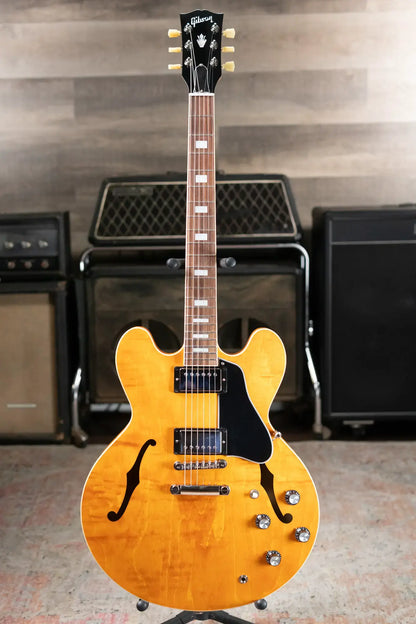 Gibson ES-335 Figured Semi-Hollow Electric Guitar - Honey Amber with Hardshell Case