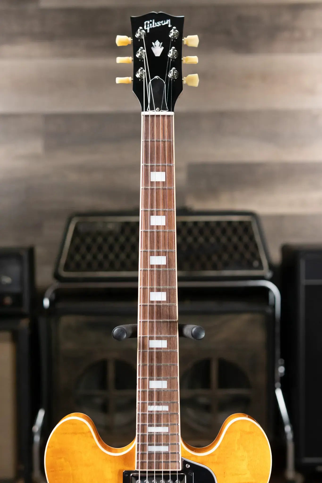 Gibson ES-335 Figured Semi-Hollow Electric Guitar - Honey Amber with Hardshell Case