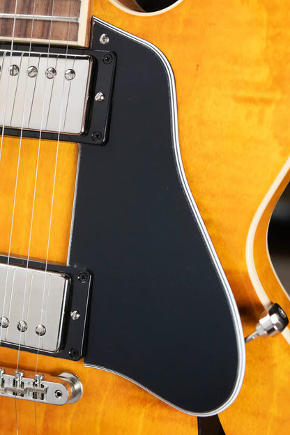 Gibson ES-335 Figured Semi-Hollow Electric Guitar - Honey Amber with Hardshell Case