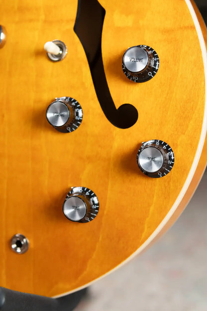 Gibson ES-335 Figured Semi-Hollow Electric Guitar - Honey Amber with Hardshell Case