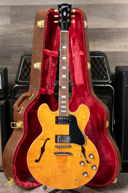 Gibson ES-335 Figured Semi-Hollow Electric Guitar - Honey Amber with Hardshell Case