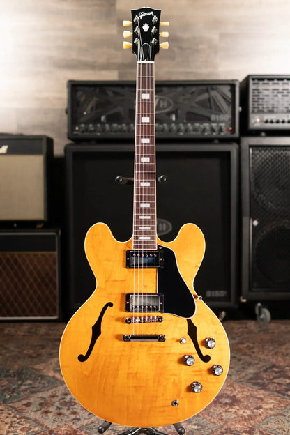 Gibson ES-335 Figured Semi-Hollow Electric Guitar - Honey Amber with Hardshell Case