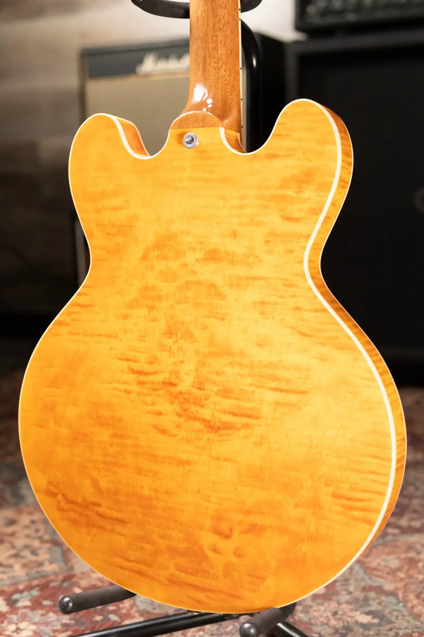 Gibson ES-335 Figured Semi-Hollow Electric Guitar - Honey Amber with Hardshell Case