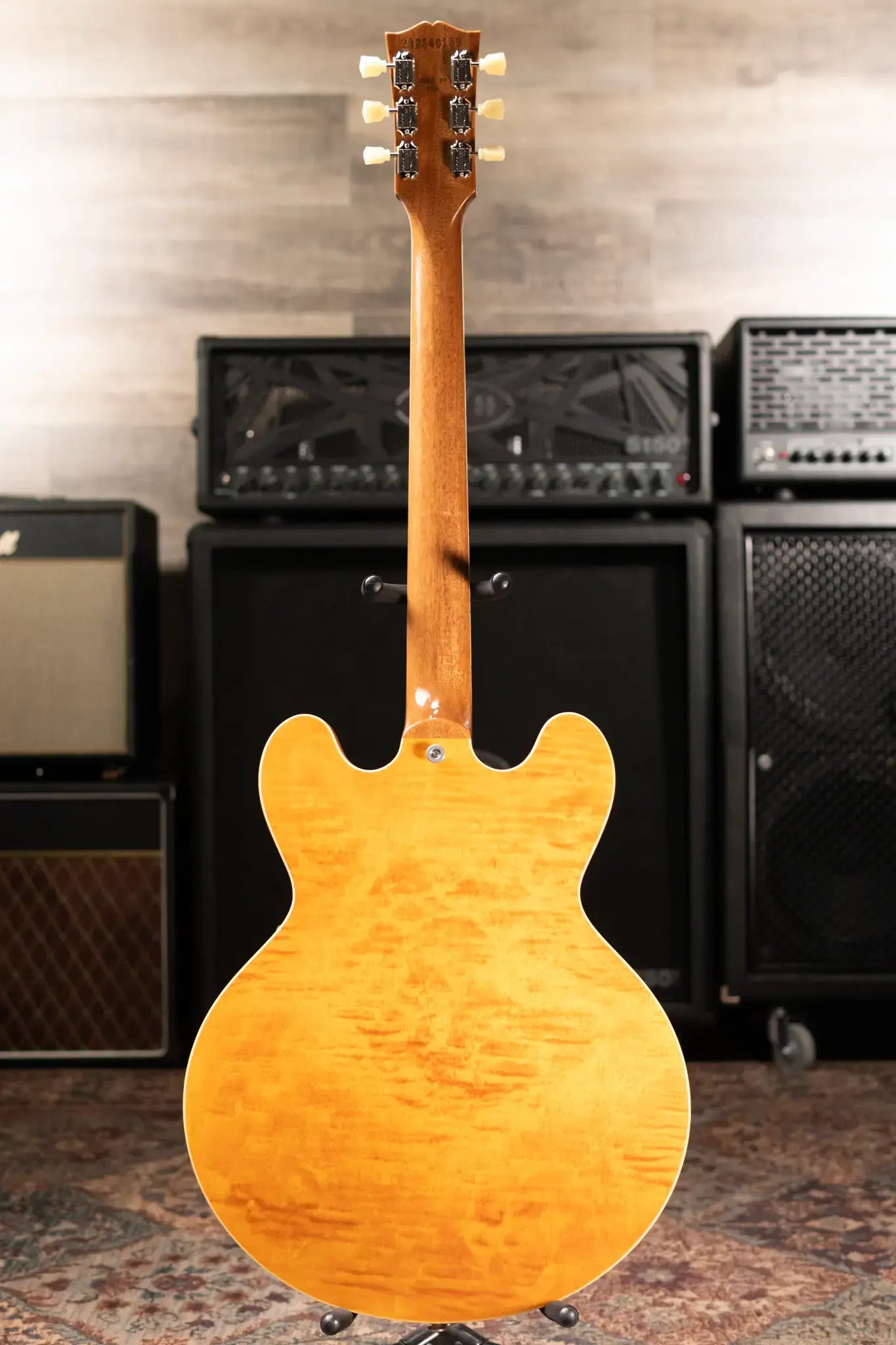 Gibson ES-335 Figured Semi-Hollow Electric Guitar - Honey Amber with Hardshell Case