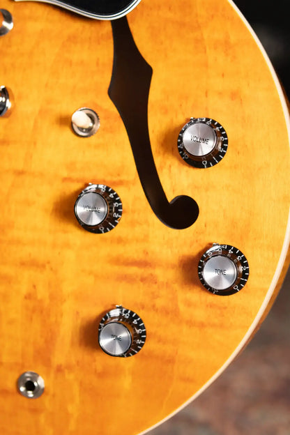 Gibson ES-335 Figured Semi-Hollow Electric Guitar - Honey Amber with Hardshell Case