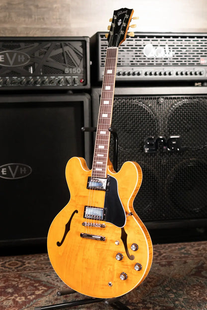 Gibson ES-335 Figured Semi-Hollow Electric Guitar - Honey Amber with Hardshell Case