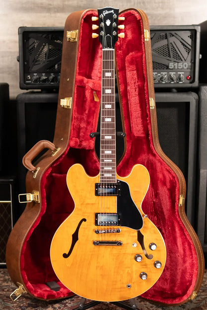 Gibson ES-335 Figured Semi-Hollow Electric Guitar - Honey Amber with Hardshell Case