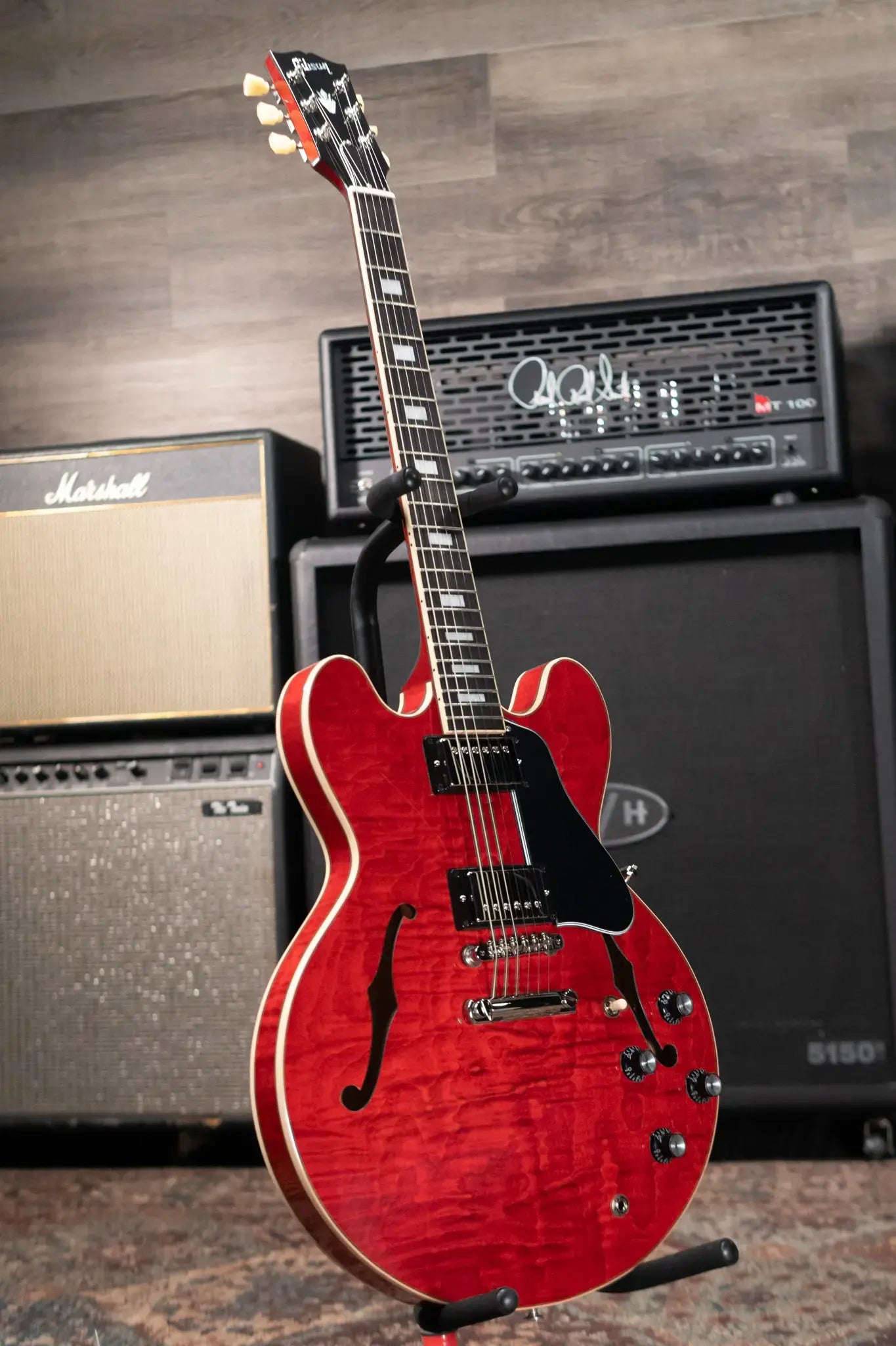 Gibson ES-335 Figured Semi-Hollow Electric Guitar - Sixties Cherry with Hardshell Case