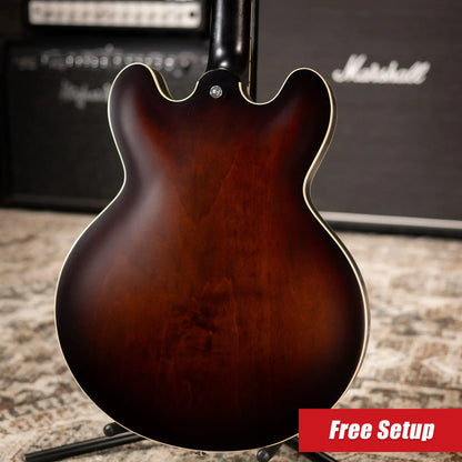 Gibson ES-335 Satin Semi-Hollow Electric Guitar - Smokehouse Satin with Hardshell Case