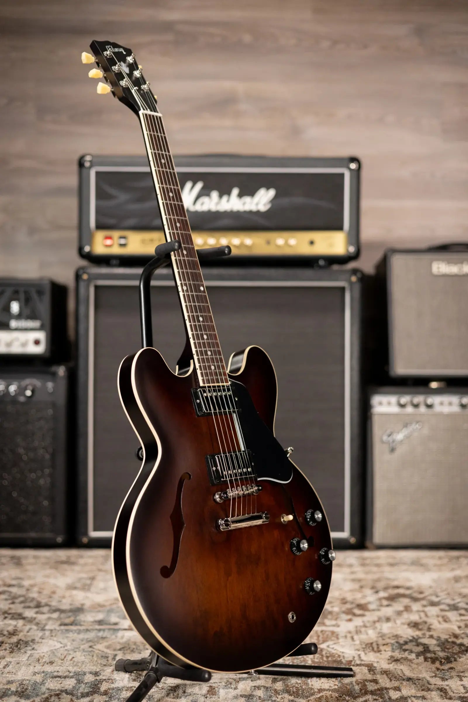 Gibson ES-335 Satin Semi-Hollow Electric Guitar - Smokehouse Satin with Hardshell Case