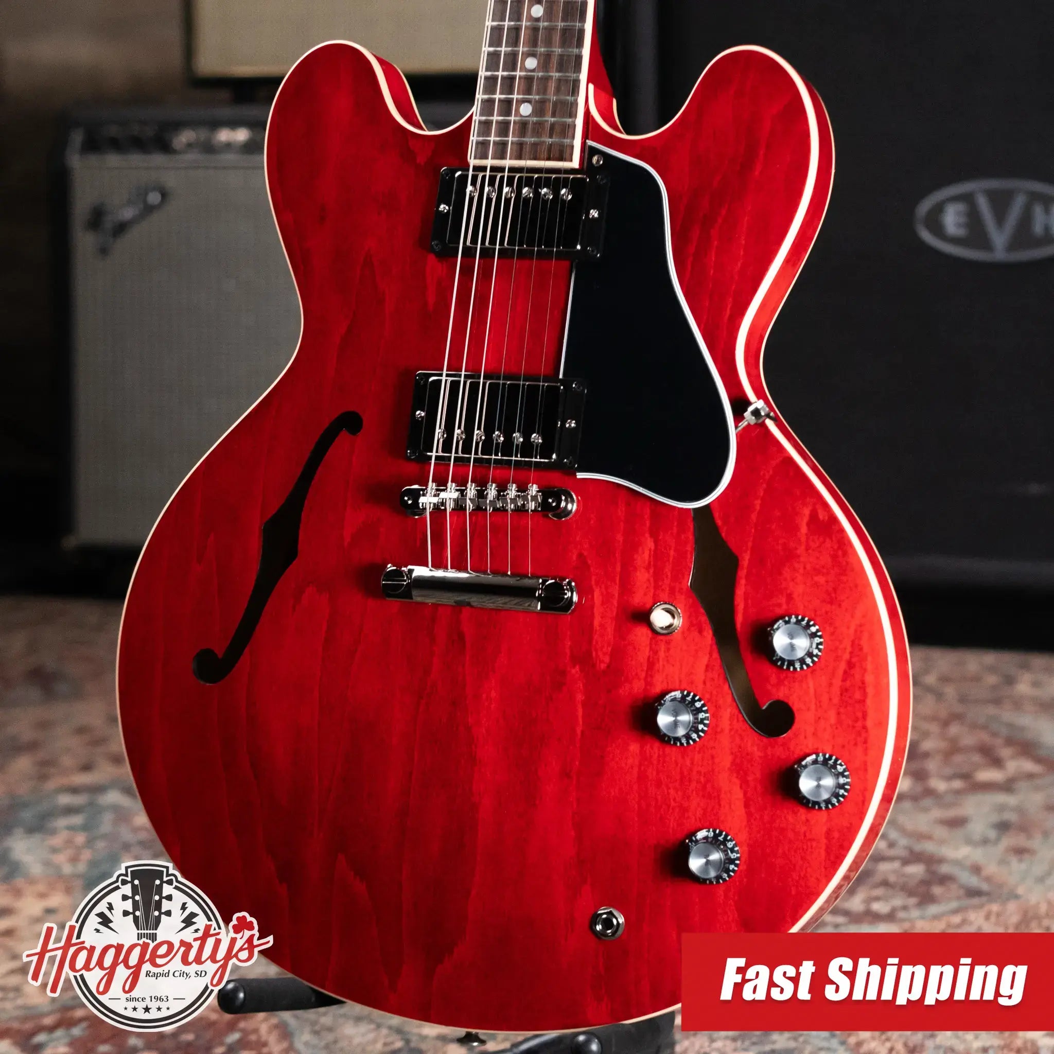 Gibson ES-335 Semi-Hollow Electric Guitar - Sixties Cherry with Hardshell Case