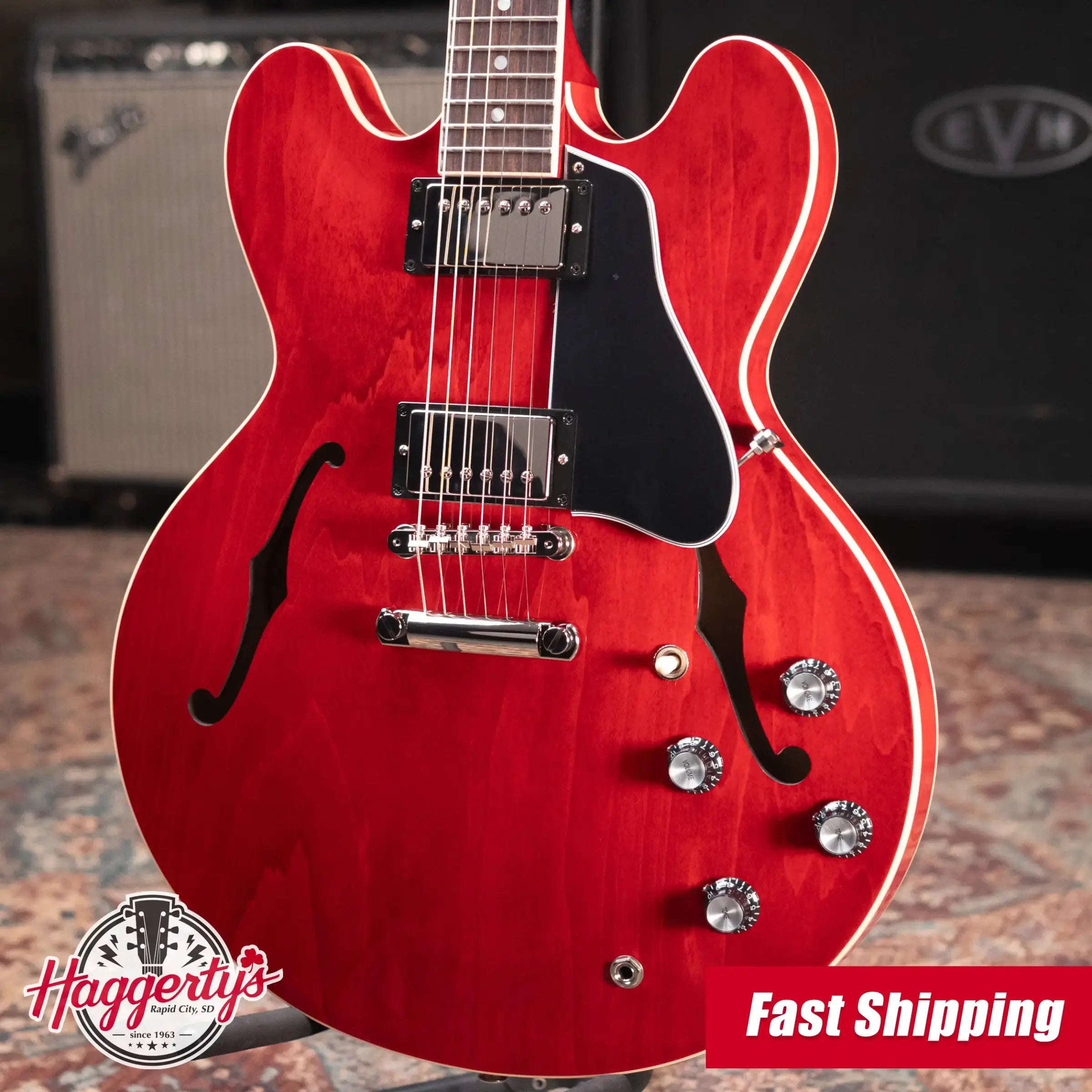 Gibson ES-335 Semi-Hollow Electric Guitar - Sixties Cherry with Hardshell Case