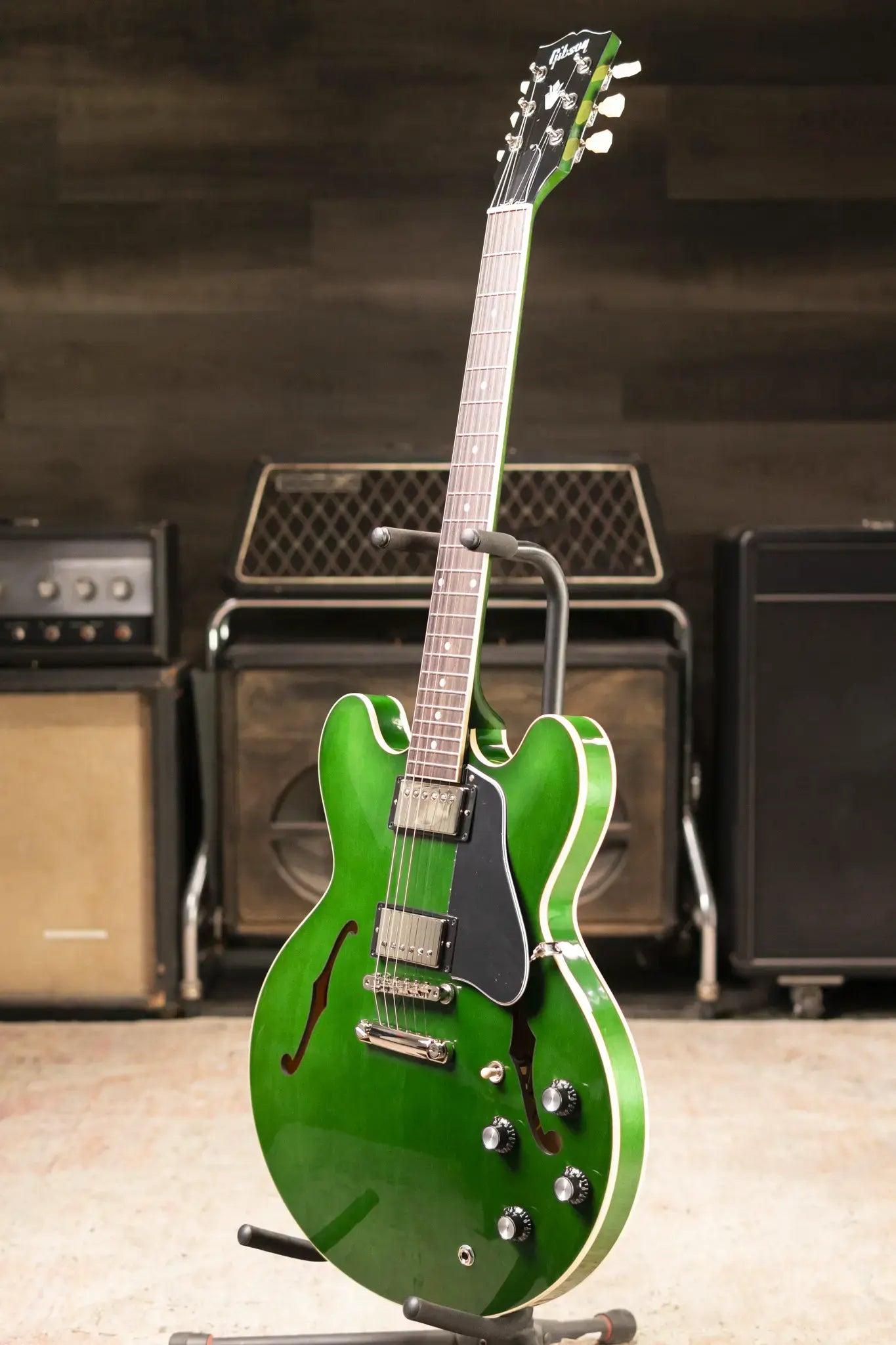 Gibson ES-335 Semi-Hollow Electric Guitar - Spearmint with Hardshell Case
