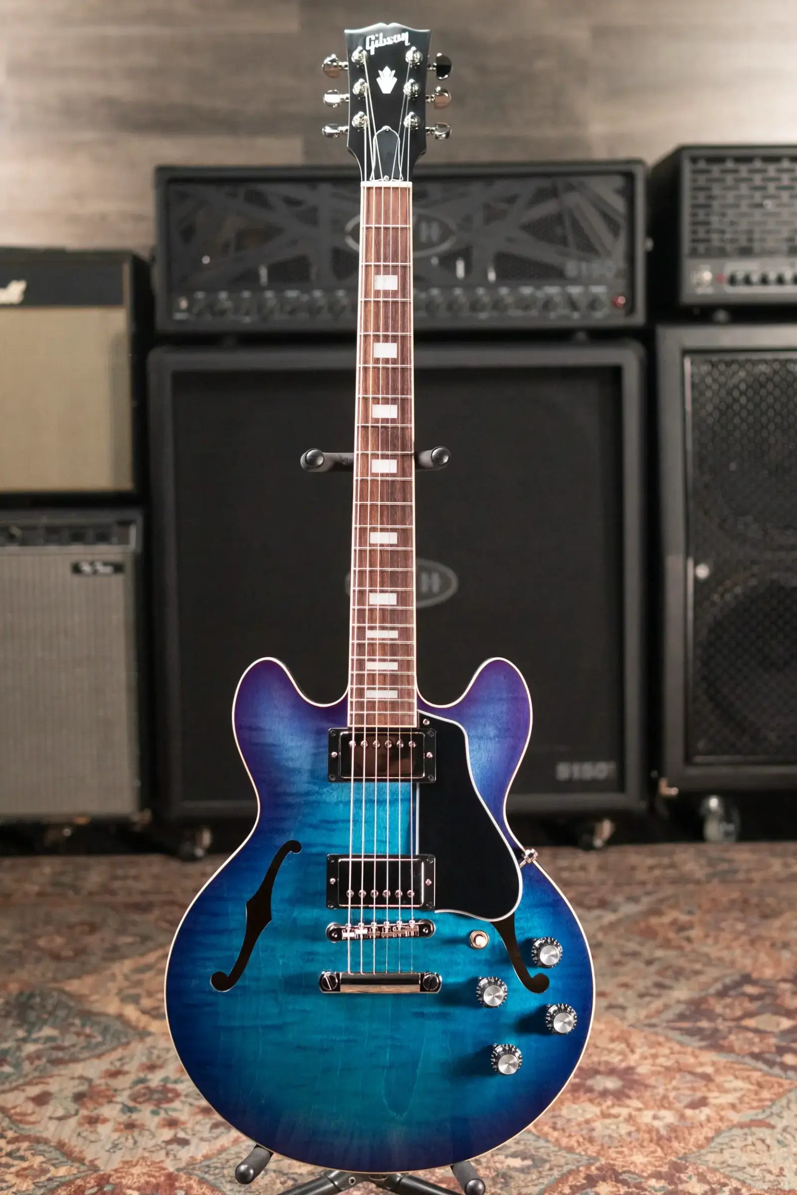 Gibson ES-339 Figured Semi-Hollow Electric Guitar - Blueberry Burst with Hardshell Case