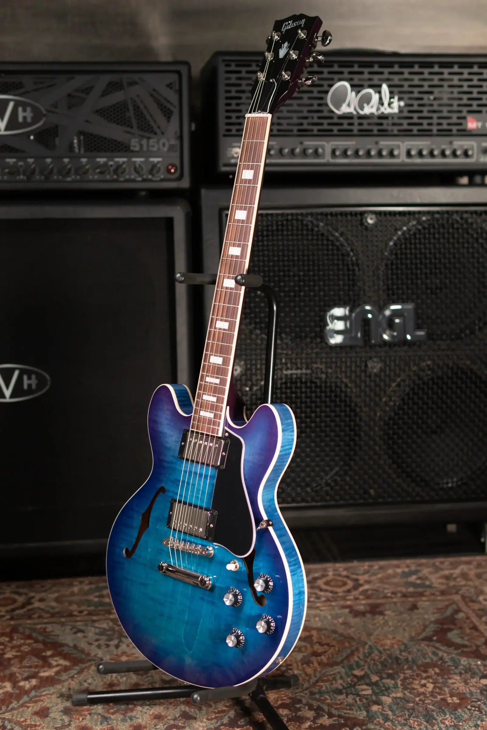 Gibson ES-339 Figured Semi-Hollow Electric Guitar - Blueberry Burst with Hardshell Case