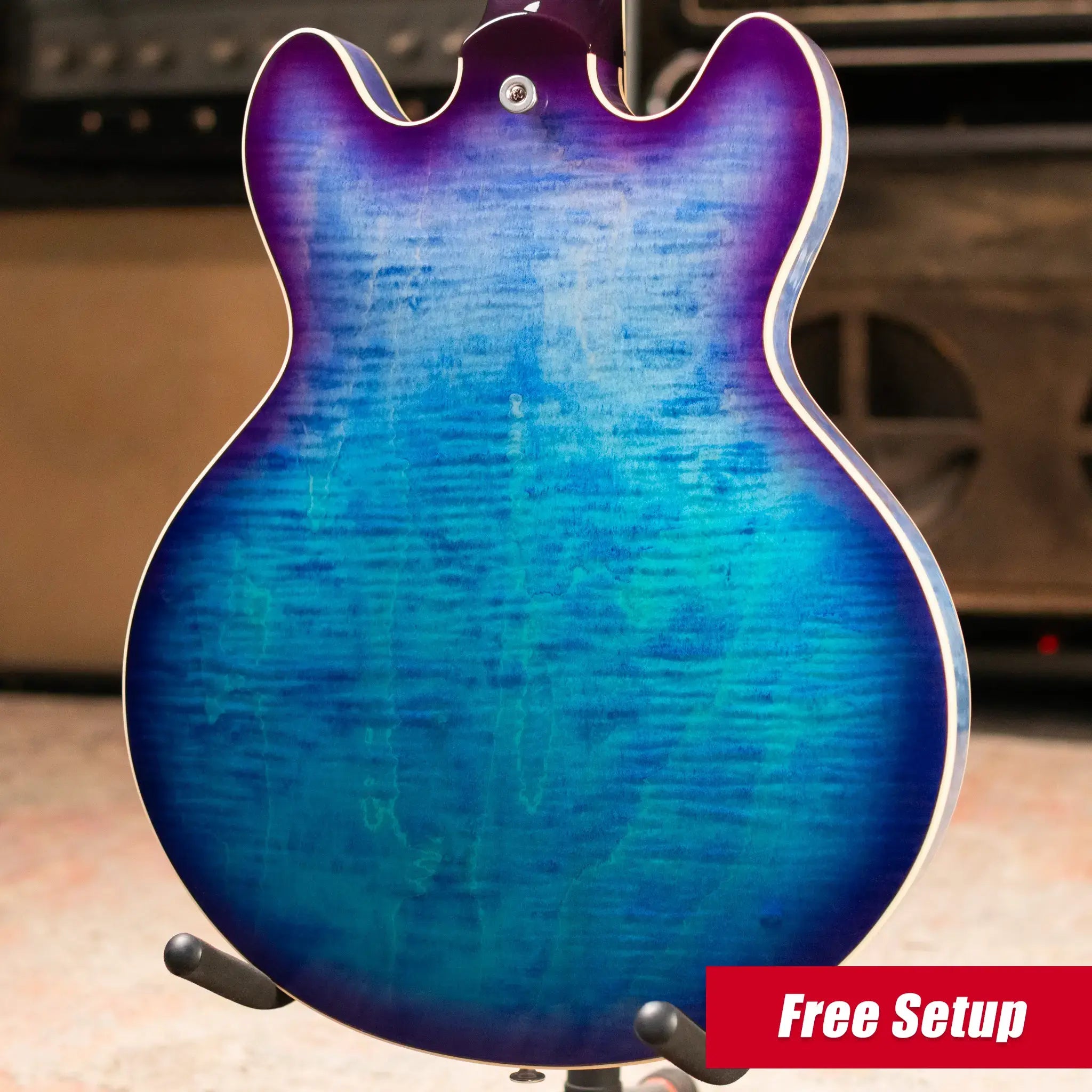 Gibson ES-339 Figured Semi-Hollow Electric Guitar - Blueberry Burst with Hardshell Case